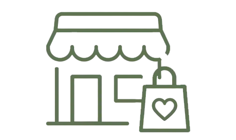 icon ￼shop in our store